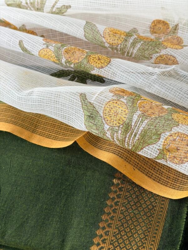 COTTON TOP AND KOTA HANDBLOCK PRINTED DUPATTA - Image 4