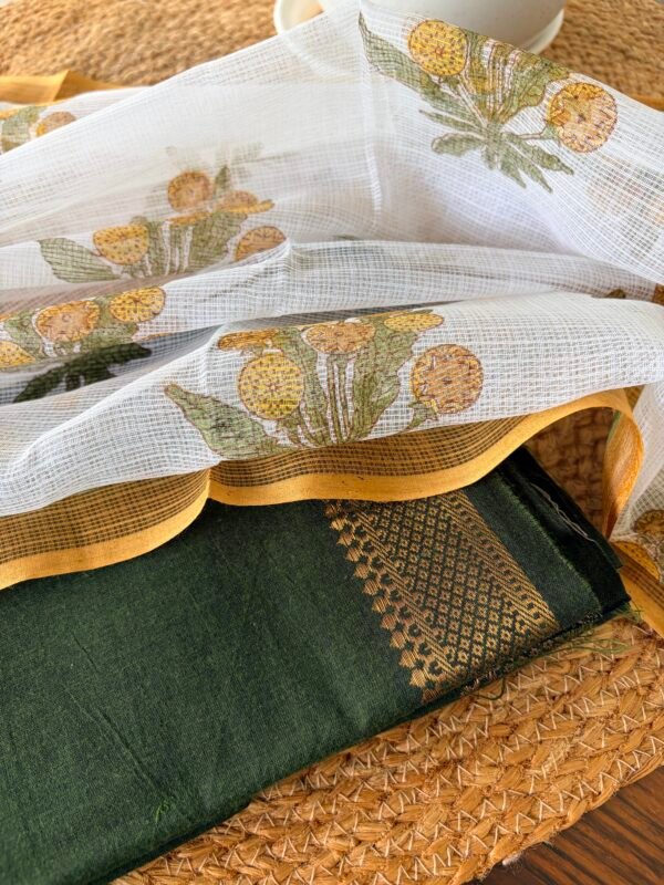 COTTON TOP AND KOTA HANDBLOCK PRINTED DUPATTA - Image 2