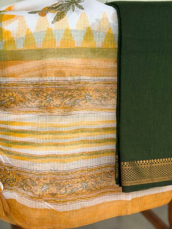 COTTON TOP AND KOTA HANDBLOCK PRINTED DUPATTA - Image 5