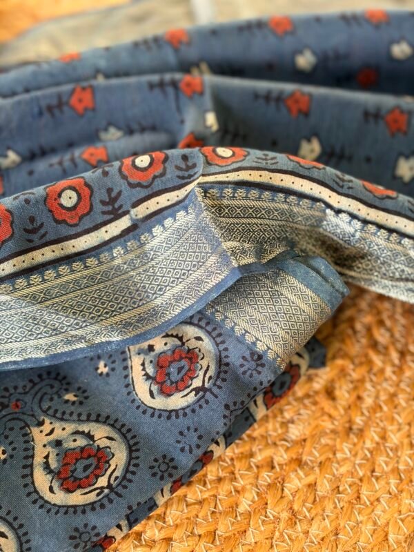 AJRAK CHANDERI COTTON TOP AND DUPATTA - Image 2