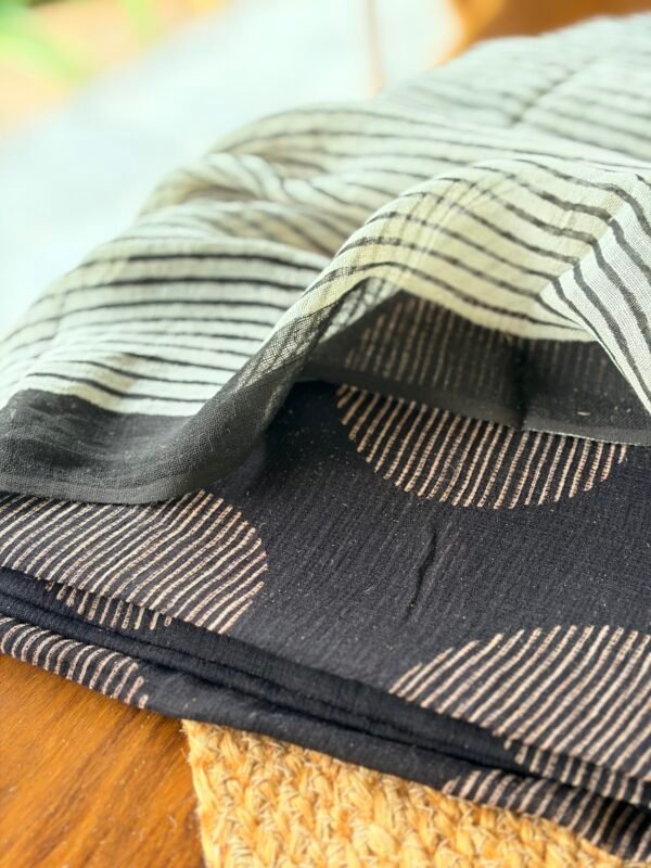 AJRAK HANDBLOCK PRINTED TOP AND LINEN DUPATTA - Image 4