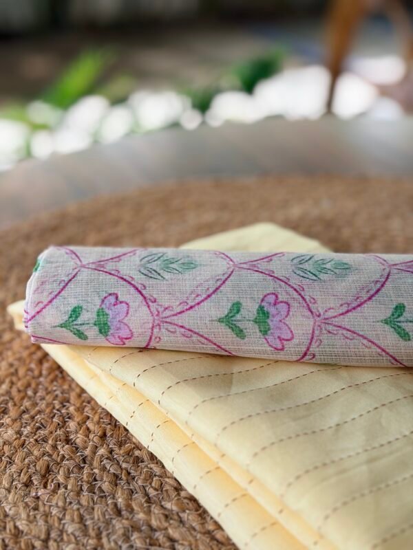 CHANDERI SILK COTTON TOP AND KOTA PRINTED DUPATTA - Image 4