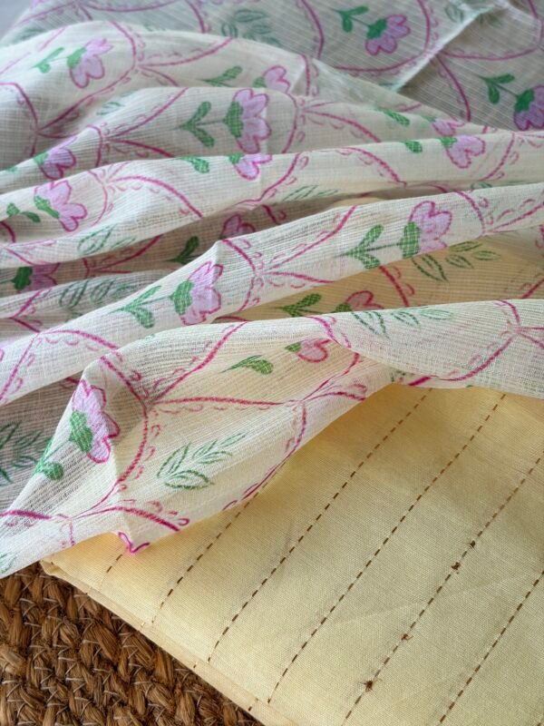 CHANDERI SILK COTTON TOP AND KOTA PRINTED DUPATTA - Image 3