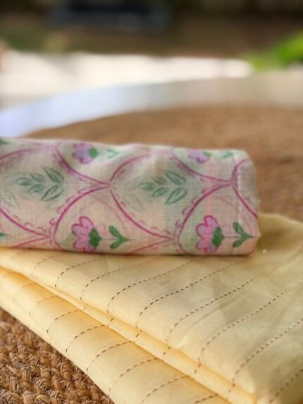 CHANDERI SILK COTTON TOP AND KOTA PRINTED DUPATTA