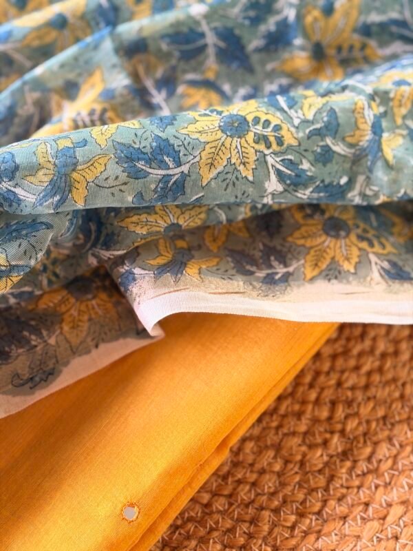 MUL CHANDERI TOP AND PRINTED CHANDERI SILK DUPATTA - Image 4