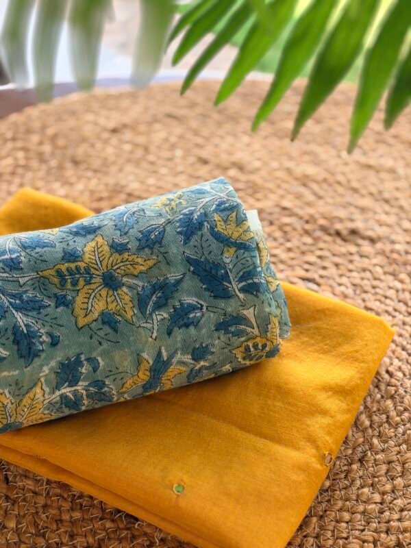 MUL CHANDERI TOP AND PRINTED CHANDERI SILK DUPATTA - Image 5