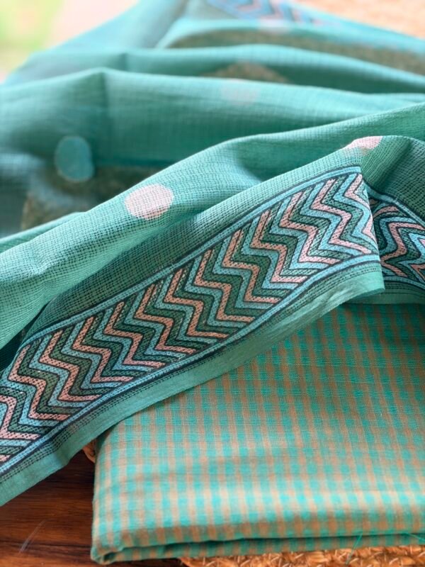 COTTON TOP AND KOTA HANDBLOCK PRINTED DUPATTA - Image 7