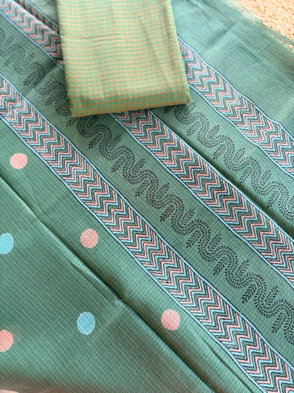 COTTON TOP AND KOTA HANDBLOCK PRINTED DUPATTA - Image 6