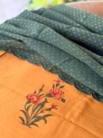 HANDBLOCK PRINTED COTTON TOP AND AJRAK KOTA DUPATTA - Image 2