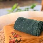 HANDBLOCK PRINTED COTTON TOP AND AJRAK KOTA DUPATTA