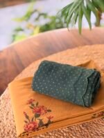 HANDBLOCK PRINTED COTTON TOP AND AJRAK KOTA DUPATTA - Image 7