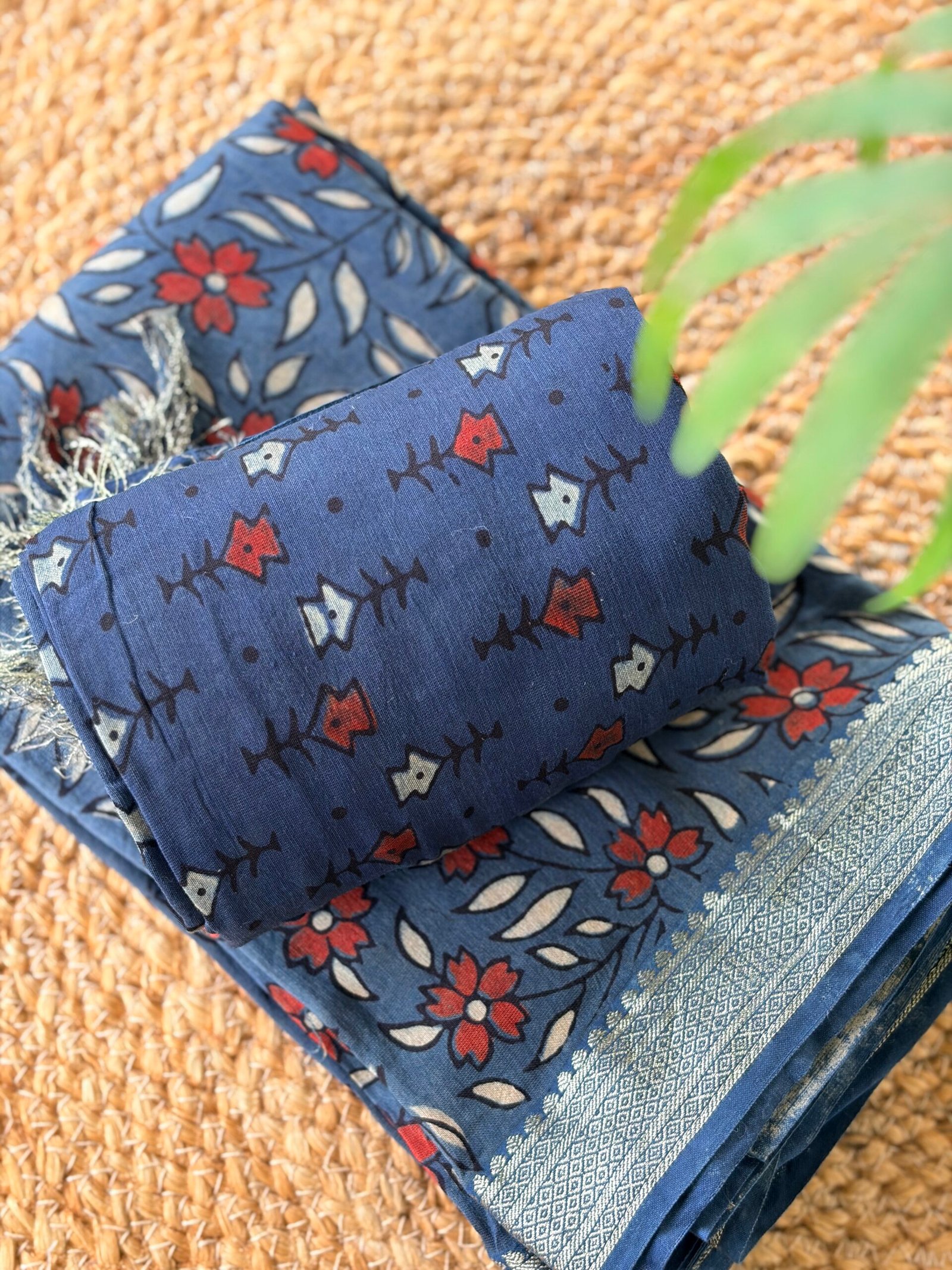 IMG_1605 AJRAK CHANDERI COTTON TOP AND DUPATTA - Image 1