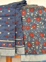 AJRAK CHANDERI COTTON TOP AND DUPATTA - Image 2