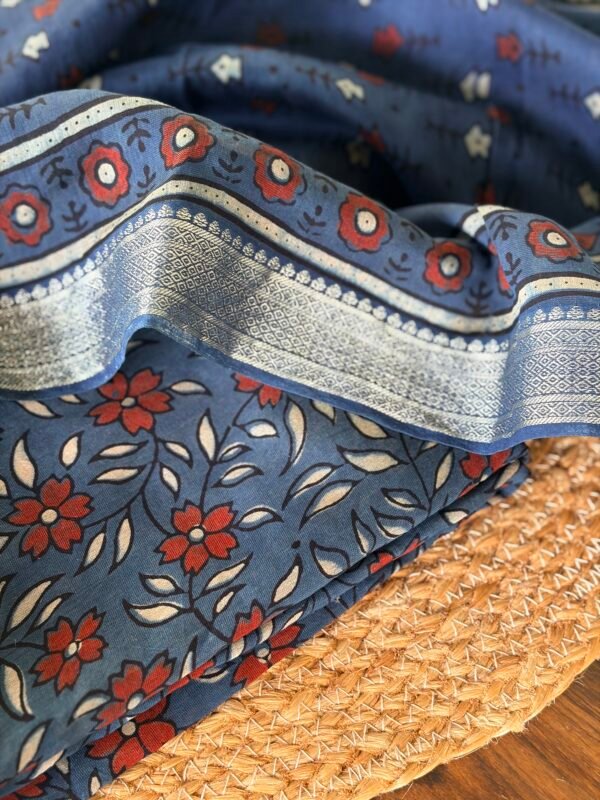 AJRAK CHANDERI COTTON TOP AND DUPATTA - Image 5