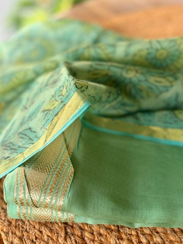 SILK COTTON TOP AND CHANDERI SILK DUPATTA - Image 3