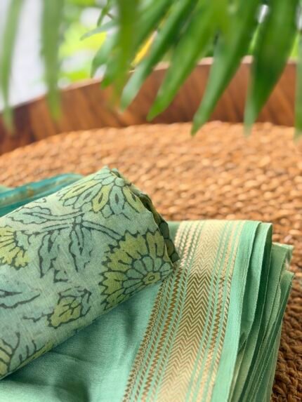SILK COTTON TOP AND CHANDERI SILK DUPATTA