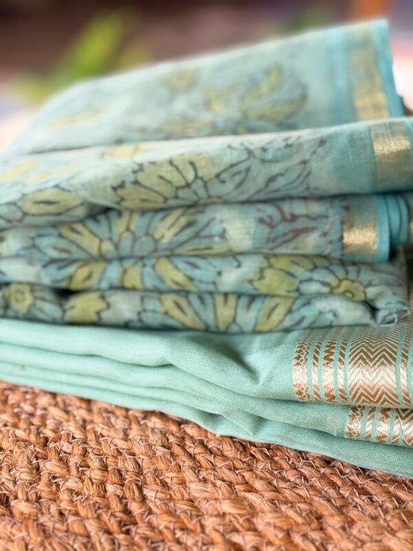 SILK COTTON TOP AND CHANDERI SILK DUPATTA - Image 5