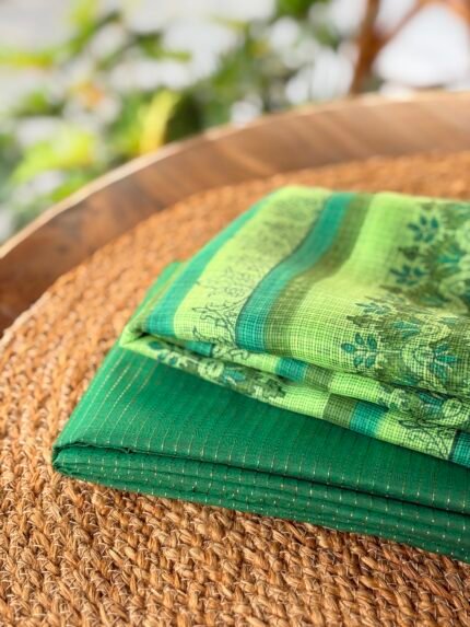 SILK COTTON TOP AND  HANDBLOCK PRINTED KOTA COTTON DUPATTA