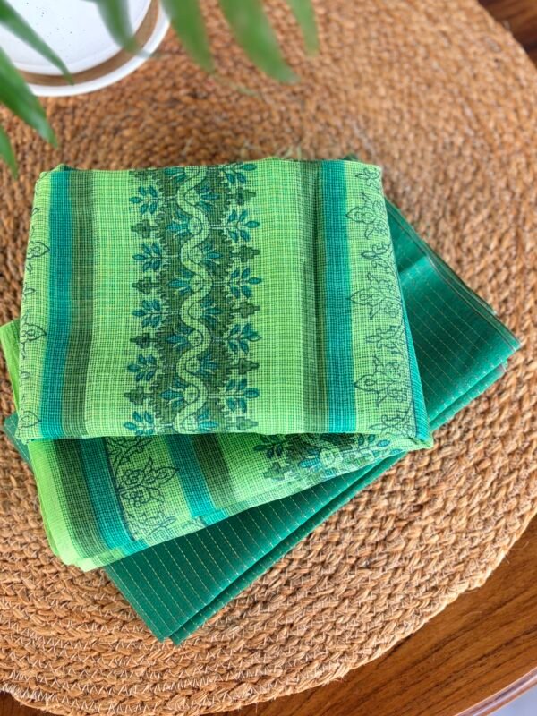SILK COTTON TOP AND  HANDBLOCK PRINTED KOTA COTTON DUPATTA - Image 5