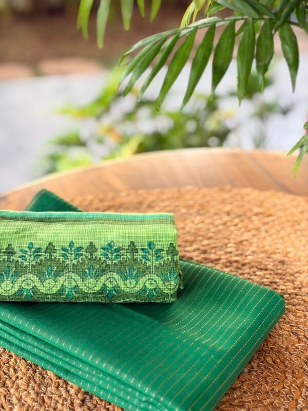 SILK COTTON TOP AND  HANDBLOCK PRINTED KOTA COTTON DUPATTA - Image 7