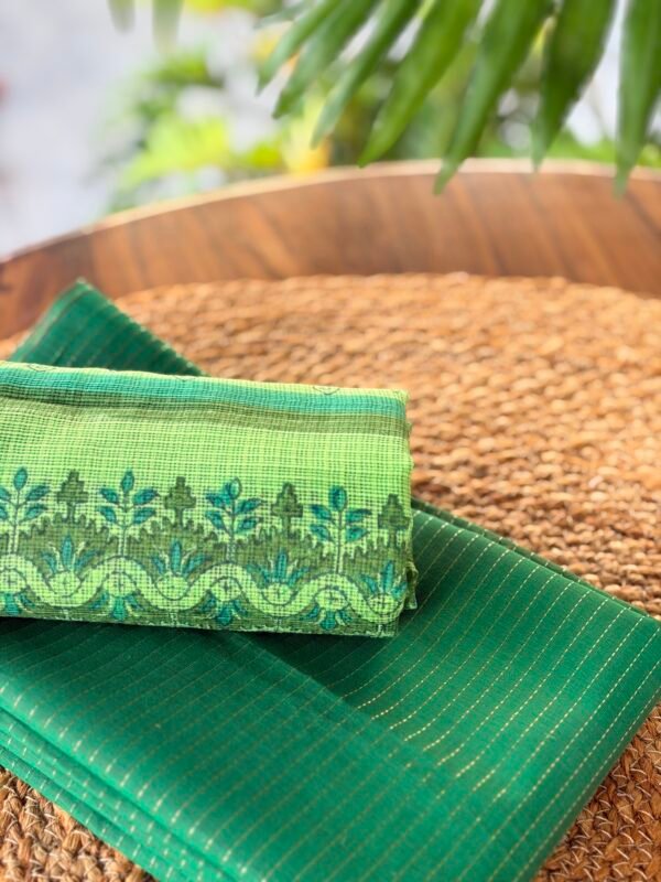 SILK COTTON TOP AND  HANDBLOCK PRINTED KOTA COTTON DUPATTA - Image 4
