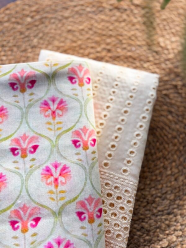 HAKOBA TOP AND PRINTED MUL COTTON BOTTOM - Image 3