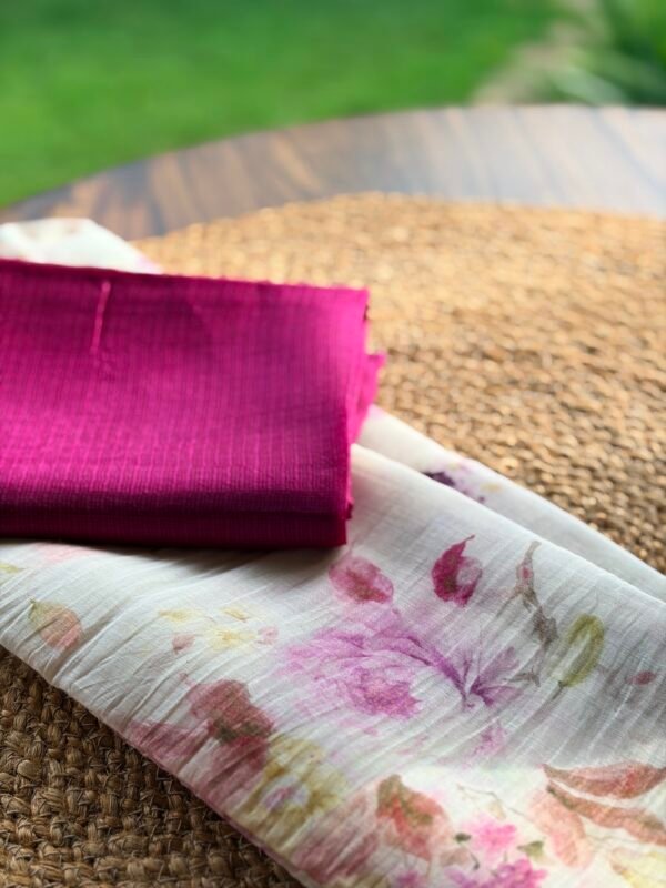 MUL CHANDERI PRINTED TOP AND SILK COTTON DUPATTA - Image 7