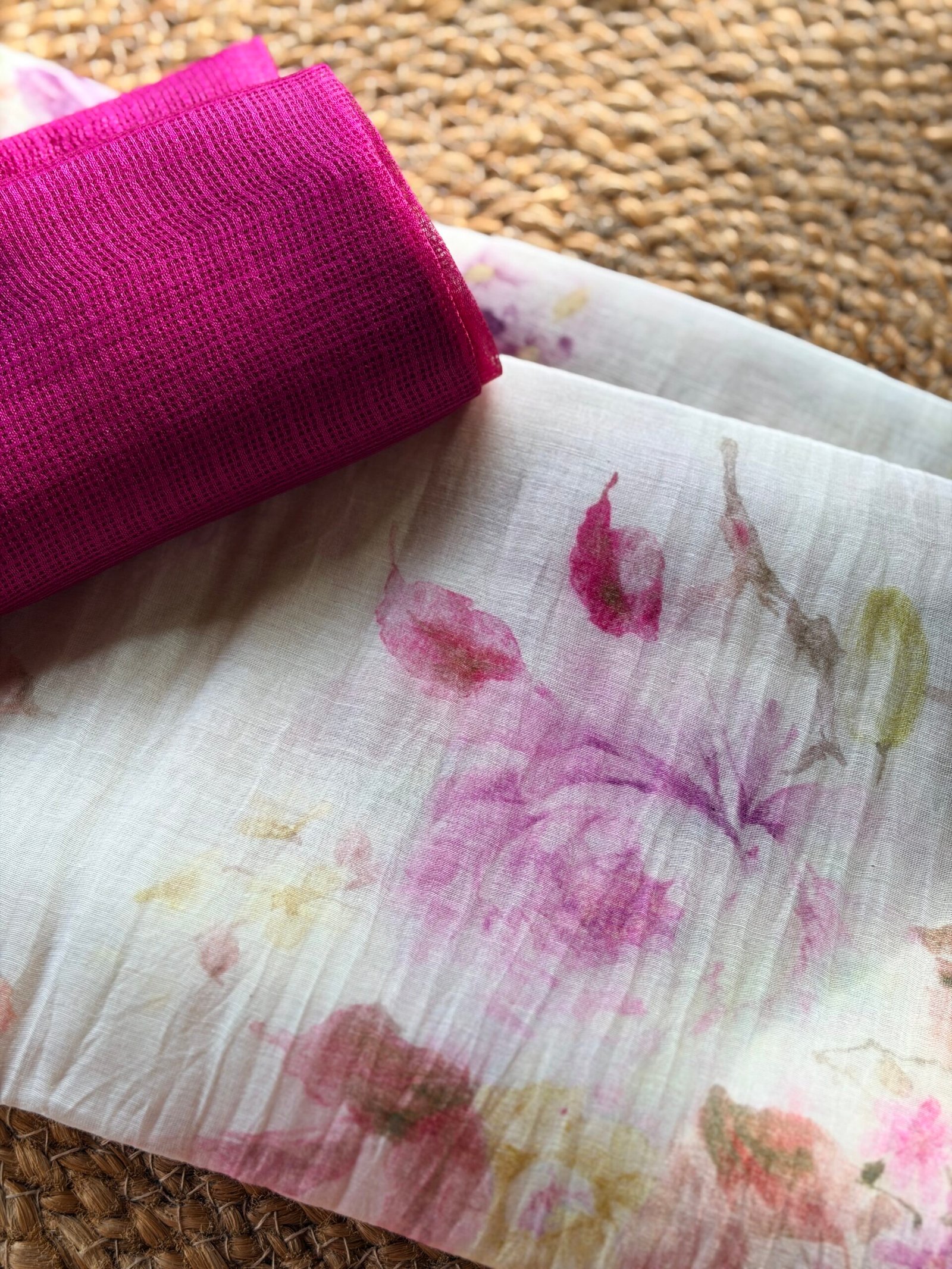 IMG_1965 MUL CHANDERI PRINTED TOP AND SILK COTTON DUPATTA - Image 1