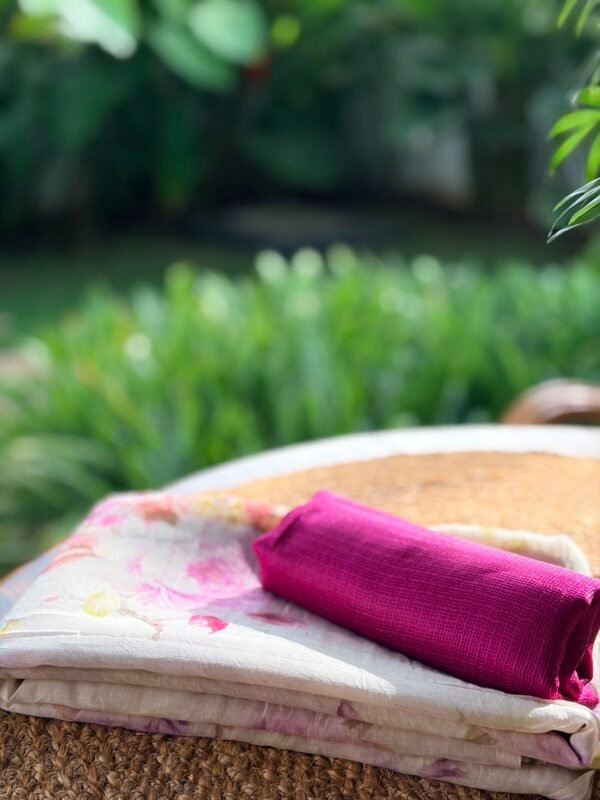 MUL CHANDERI PRINTED TOP AND SILK COTTON DUPATTA - Image 4
