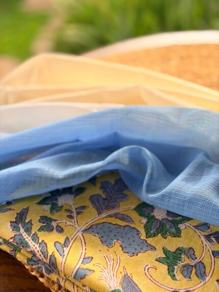 HANDBLOCK PRINTED COTTON TOP AND KOTA COTTON DUPATTA