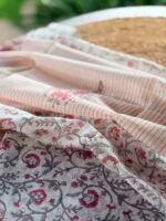 PURE HANDBLOCK PRINTED MUL CHANDERI TOP AND DUPATTA - Image 6