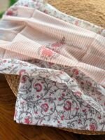 PURE HANDBLOCK PRINTED MUL CHANDERI TOP AND DUPATTA - Image 4