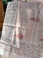 PURE HANDBLOCK PRINTED MUL CHANDERI TOP AND DUPATTA - Image 3