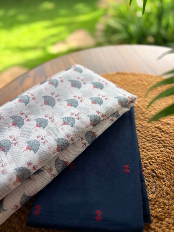 COTTON TOP AND KOTA HANDBLOCK PRINTED DUPATTA - Image 6