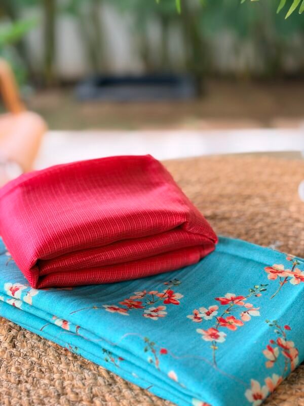 PRINTED SILK COTTON TOP AND KOTA SILK DUPATTA - Image 5