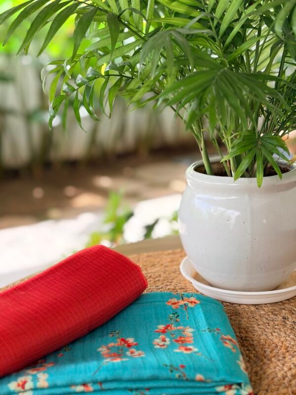 PRINTED SILK COTTON TOP AND KOTA SILK DUPATTA - Image 7