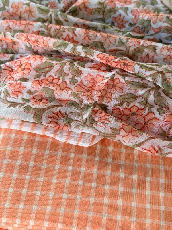COTTON TOP AND PRINTED CHIFFON DUPATTA - Image 7