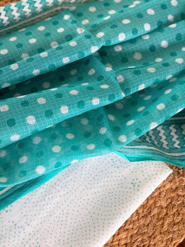 HANDBLOCK PRINTED COTTON TOP AND KOTA COTTON HANDBLOCK PRINTED DUPATTA - Image 7