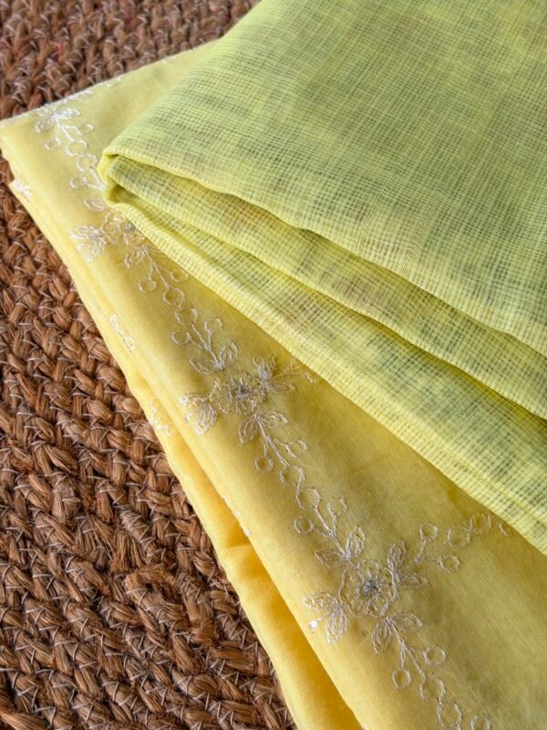 MUL CHANDERI SILK COTTON TOP AND HANDBLOCK PRINTED KOTA COTTON DUPATTA - Image 7