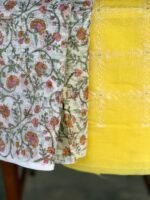 MUL CHANDERI SILK COTTON TOP AND HANDBLOCK PRINTED KOTA COTTON DUPATTA - Image 4