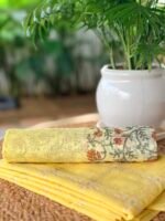 MUL CHANDERI SILK COTTON TOP AND HANDBLOCK PRINTED KOTA COTTON DUPATTA