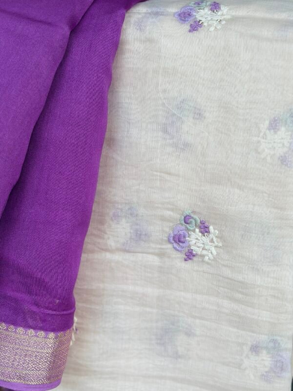 MUL CHANDERI TOP AND CHANDERI SILK COTTON DUPATTA - Image 5