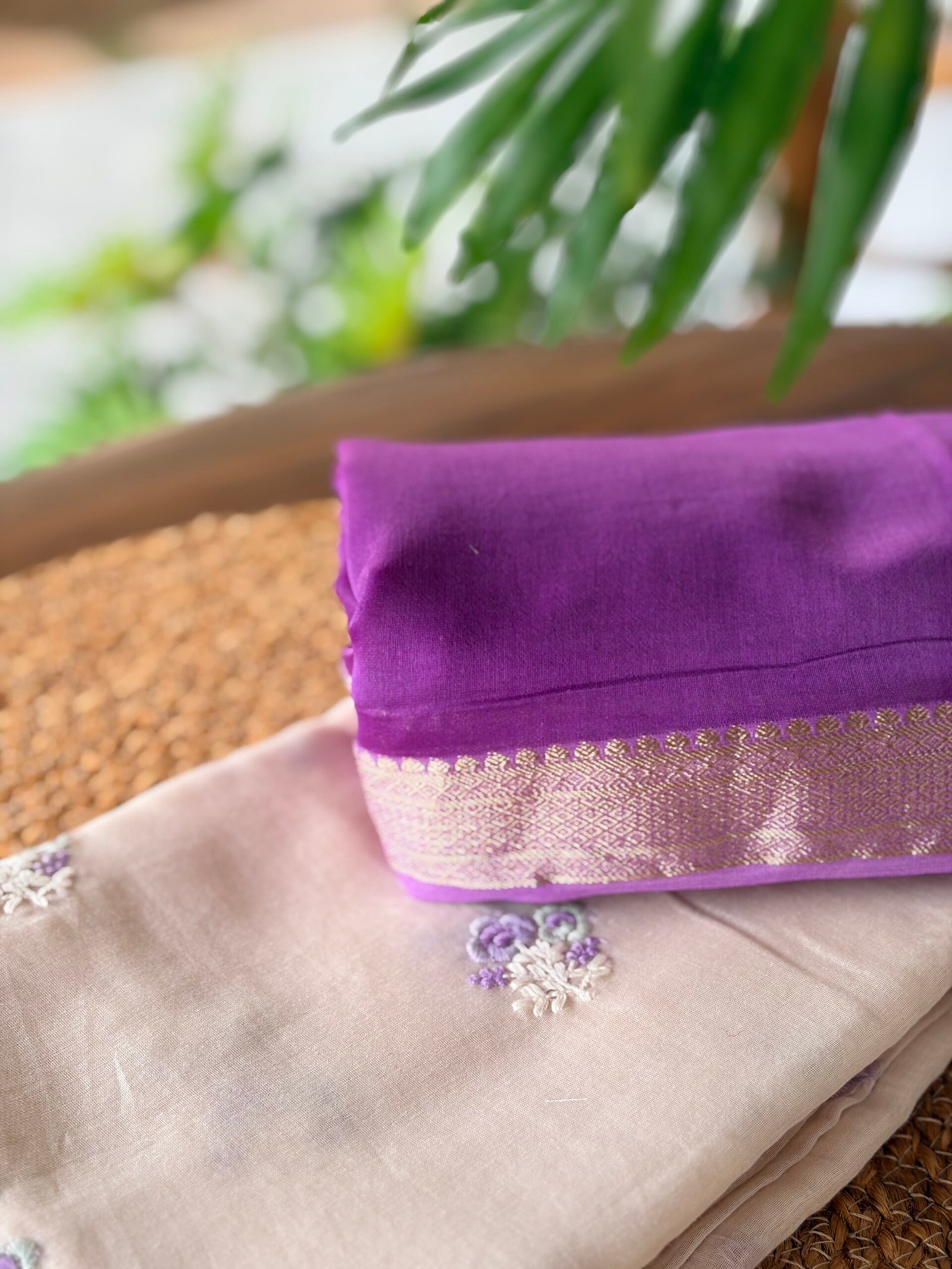 IMG_2153 MUL CHANDERI TOP AND CHANDERI SILK COTTON DUPATTA - Image 1