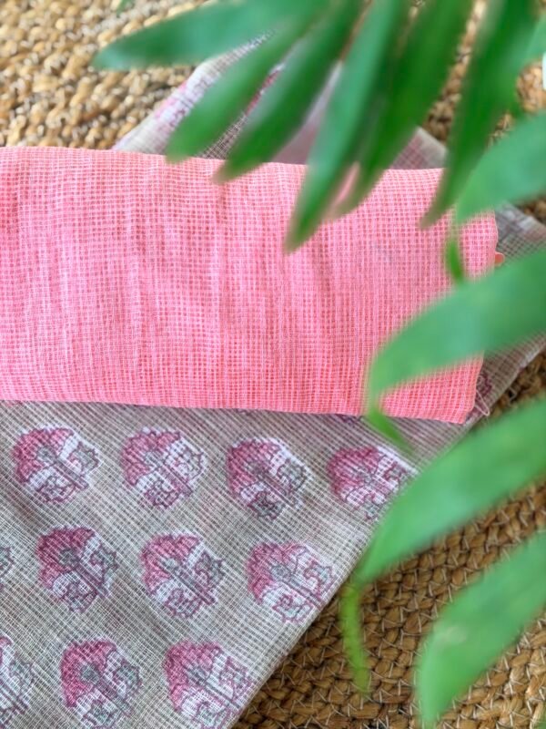 HANDBLOCK PRINTED KOTA COTTON TOP AND KOTA COTTON  DUPATTA - Image 6