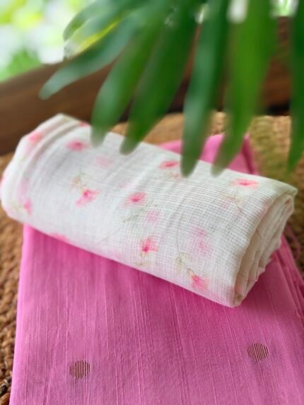 SILK COTTON TOP AND PRINTED KOTA COTTON DUPATTA