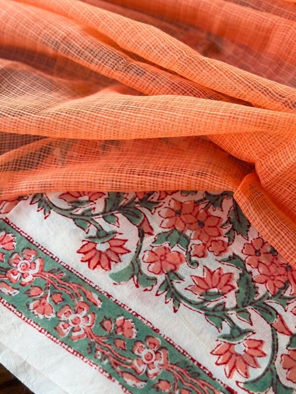 HANDBLOCK PRINTED TOP AND KOTA COTTON DUPATTA - Image 3