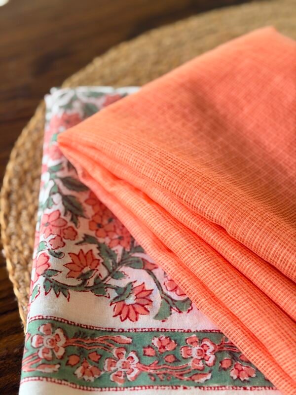 HANDBLOCK PRINTED TOP AND KOTA COTTON DUPATTA - Image 6