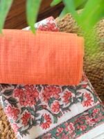 HANDBLOCK PRINTED TOP AND KOTA COTTON DUPATTA