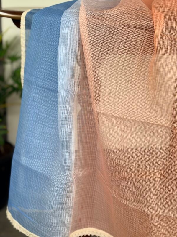 HANDBLOCK PRINTED MUL TOP AND DUAL SHADE KOTA COTTON DUPATTA - Image 2