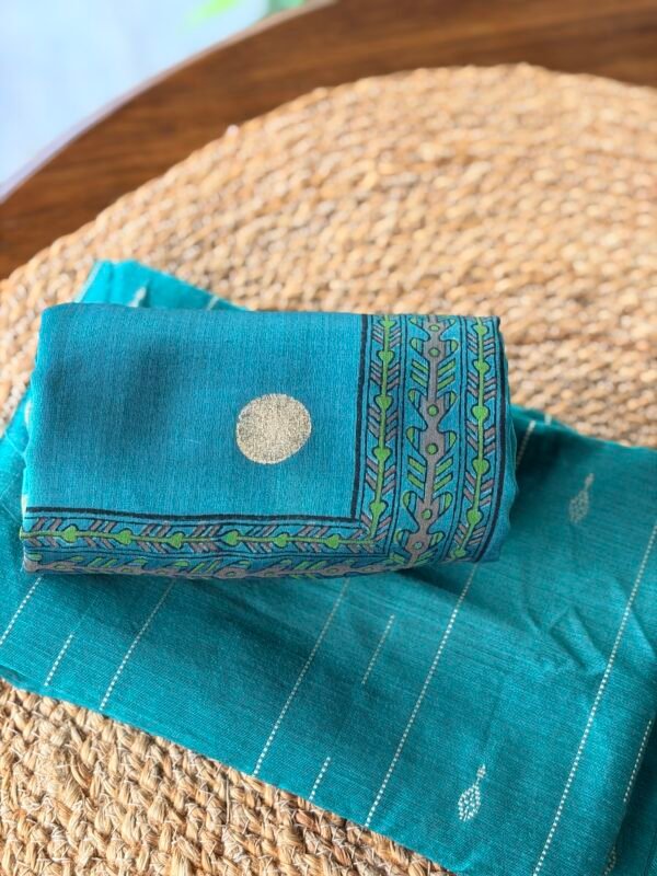 SILK COTTON TOP AND CHANDERI SILK DUPATTA - Image 4